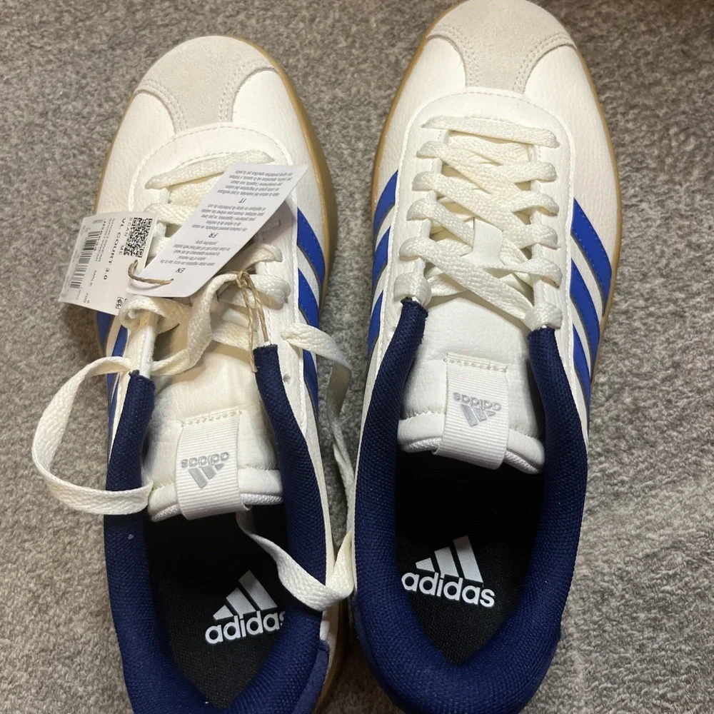Adidas VL Court 3.0 Men's Sneakers Blue Stripes New with Box Size 8.5 US NIB